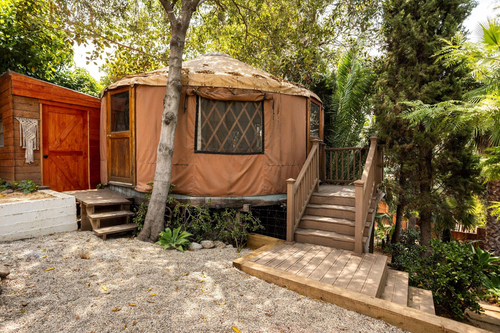 Exterior of the yurt